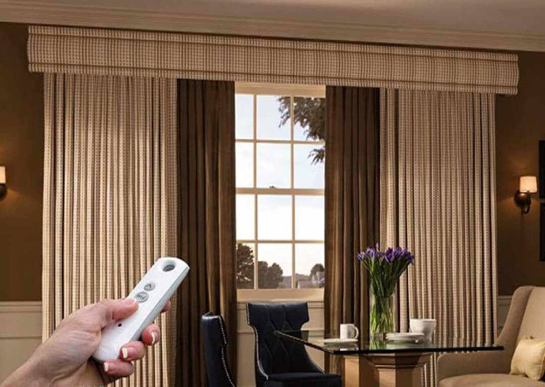 remote curtains for living room