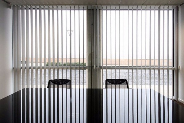 Office space verticle blinds